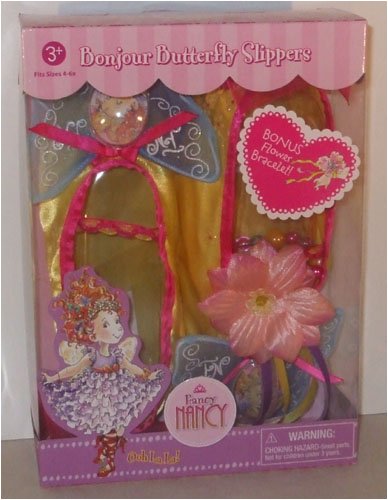 External hard drive:Bonjour Butterfly Slippers with Bonus Flower Bracelet Fabulous Fancy Nancy Dress Up