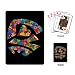 Playing Cards Deck of Love with Flowers in 60s Colors