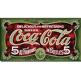 Coca-Cola Tin Metal Sign : 1900's 5 Cents at Fountains