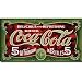 Coca-Cola Tin Metal Sign : 1900's 5 Cents at Fountains