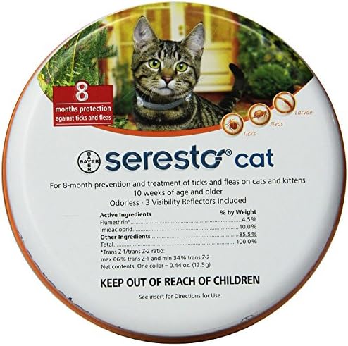 Bayer Seresto Cat Kitten Flea Tick Collar 10 Week and Older