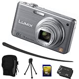 Panasonic Lumix FS 33 silber + Mega Zubehör (16GB + Tasche + 2Akkus + KFZ )