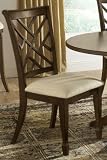 Gardenback Dining Chairs (2) Cream Fabric Dark Brown