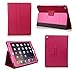 Bear Motion for iPad Air 2 - Genuine Leather Folio Case for iPad Air 2 with Auto Sleep/Wake Feature - (Hot Pink)