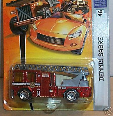 Mattel Matchbox 2006 1:64 Scale Red Dennis Sabre Fire Engine Die Cast Truck Car #46
