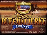 Golden Valley Natural Buffalo Jerky, Teriyaki, Slab Style, 3.5-Ounce Pouch (Pack of 8)