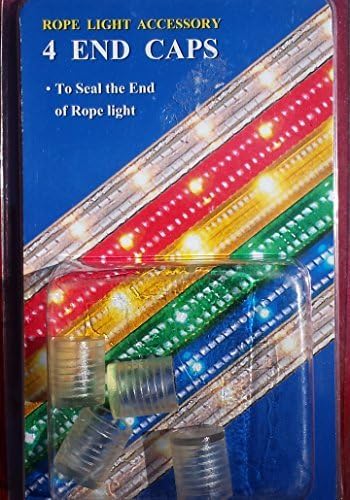 1/2 LED and Incandescent Rope Light End Caps, 4 Per Package