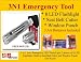 SIS 3N1 AUTO EMERGENCY & SAFETY FIRST RESPONDERS LED FLASHLIGHT SEAT BELT CUTTER, WINDOW PUNCH & CASE