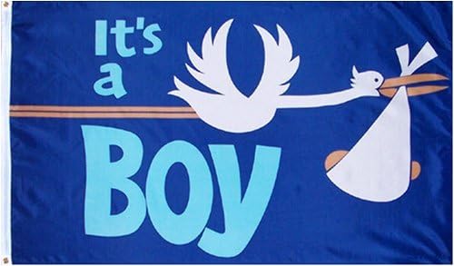 Its a Boy Flag - 3 foot by 5 foot Polyester (NEW)
