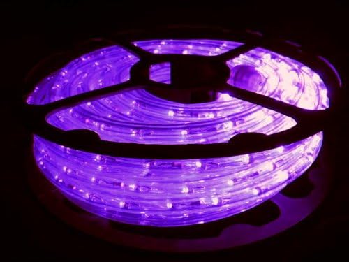 25Ft Rope Lights; Purple LED Rope Light Kit; 1.0" LED Spacing; Christmas Lighting; outdoor rope lighting