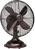 Hunter 90406 12" RETRO Fan with Oil Rubbed Bronze Finish