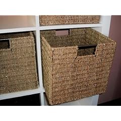 2 Regalk�rbe aus Seegras f. Ikea Expedit / Bonde natur