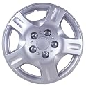 Drive Accessories KT942-16S/L 16" Silver and Lacquer ABS Plastic Wheel Cover Replica Hubcaps - Pack of 4