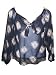 Apparel : bow/peasant blouse/ls/blackfan