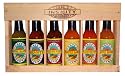 Dave's Gourmet Spicy Six Pack Crated Hot Sauce Collection w/ Insanity Sauce is A Great Gift Fun to Collect and Eat. Sauce Go From Mild to Beyond Wild. Work You Way Up To Insanity. A Wood Set of Flavor and Fire