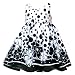 Rare Editions TODDLERS 2T-4T WHITE BLACK WOVEN FLORAL BORDER DOT PRINT Special Occasion Flower Girl Party Dress