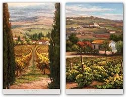 Cypress and Vineyard View Set by Rosa Chavez 36"x24" Art Print Poster