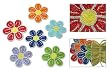 Beaded coasters, 'Glitz and Blooms' (set of 6) Beaded coasters, 'Glitz and Blooms' (set of 6)