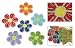 Beaded coasters, 'Glitz and Blooms' (set of 6)