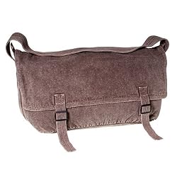 Olive N Figs Grey Denim Messenger Bag - Stone Washed