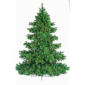 GKI/Bethlehem Lighting 7-1/2 Foot Chesapeake Christmas Tree Pre-Lit with Multi-Colored Lights