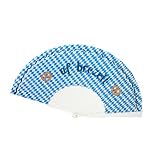 Brezn F�cher "af brezelt", Trachtenf�cher wei�-blauvon "wb compagnie"