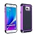 Fulland Hybrid Shockproof Rubber Hard Case for Samsung Galaxy Note 5 - Purple
