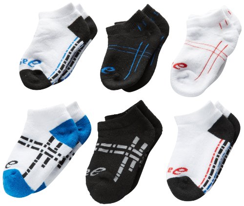 ASICS Boy's Lil' Runner No Show Socks (6-Pack)