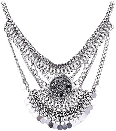 Pumpkin Kaariag Bohemia Style Multiple Rows Vintage Bib Necklace