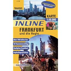Inline Frankfurt  und die Regio 1 : 50 000: Inline-Tourenkarte. 18 Tourenvorschl�ge. Stadtplan Frankfurt. Asphaltqualit�ten