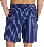 Nautica Men's Micro-Enzyme Woven Mainsail Stripe Sleep Short, Navy, X-Large