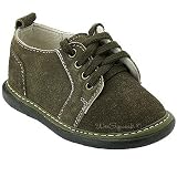 Wee Squeak Baby Toddler Little Boys Olive Suede Lace up Shoes 3-12
