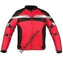 MOTORCYCLE REFLECTIVE CORDURA TEXTILE JACKET RED