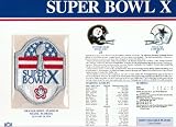 1975 Pittsburgh Steelers vs Dallas Cowboys NFL Super Bowl 10 (X) 1976 Lynn Swann MVP Willabee Ward Patch and Stat Panel Card