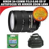 Nikon 24-120mm f/3.5-5.6G ED IF Autofocus VR Nikkor Zoom Lens + Warranty & Acc.