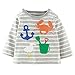 Weixinbuy Kids Baby Girls Cotton Long Sleeve Striped Crewneck T-shirt Tops