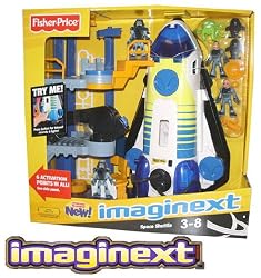 FISHER PRICE IMAGINEXT SPACE SHUTTLE PLAYSET LIGHTS & SOUNDS Playset