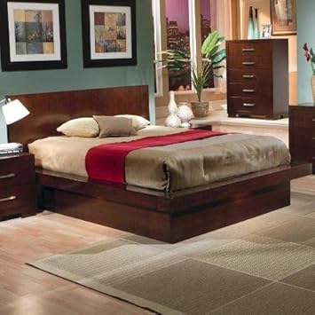 Jessica Collection Contemporary Style King Size Platform Bed