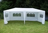 Pavillon Partyzelt Gartenpavillon weiß 3x6m, PE 110g/m²
