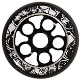 Madd Gear MGP Aero Core 100-Black Wheels with Black Core/ White Print (White, 100-millimeter)