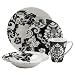 Kitchen & Housewares : Damask 16-pc. Dinnerware Set - Black/ White