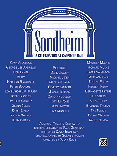 sondheim  a celebration at carnegie hall vocal selections