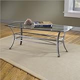 IMAGE OF Hillsdale Abbington Dark Pewter Coffee Table with Glass Top