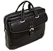 Siamod 45525L Fontanella Napa Cashmere Leather Large Laptop Brief (Black)
