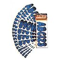 Hardline Products SIBKG200 200 Series 3" Silver/Black Marine Number and Letter Kit