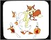 Decorated Mouse Pad with fleeing, afraid, geese, birds, fox, frightened, animal, scar...