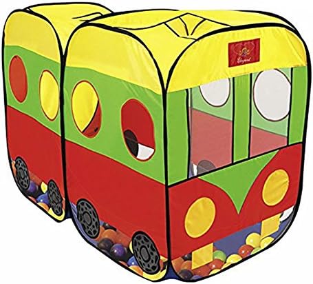 KEden Kids Pop Up Car Shaped Play Tent Game Tent with Entrance Toy Tent Indoor Outdoor Home Tent for Baby Christmas Gift, Green-Yellow