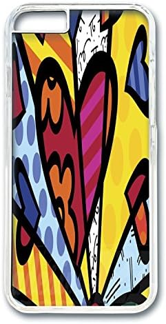 Phone Case Custom iPhone 6 Plus 5.5inch Phone Case Romero Britto Love Art Transparent Polycarbonate Hard Case for Apple iPhone 6 Plus 5.5inch Case