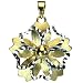 Sundew Blossom Dual Blush 18k Gold Pendant White & Yellow - Dahlia Classic Collection