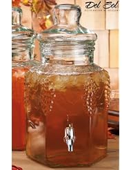 Buy Napa Glass Cold Beverage Dispenser with Grape Design